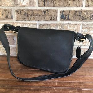 COACH 9951 Black Leather Patricia Legacy Flap Bag